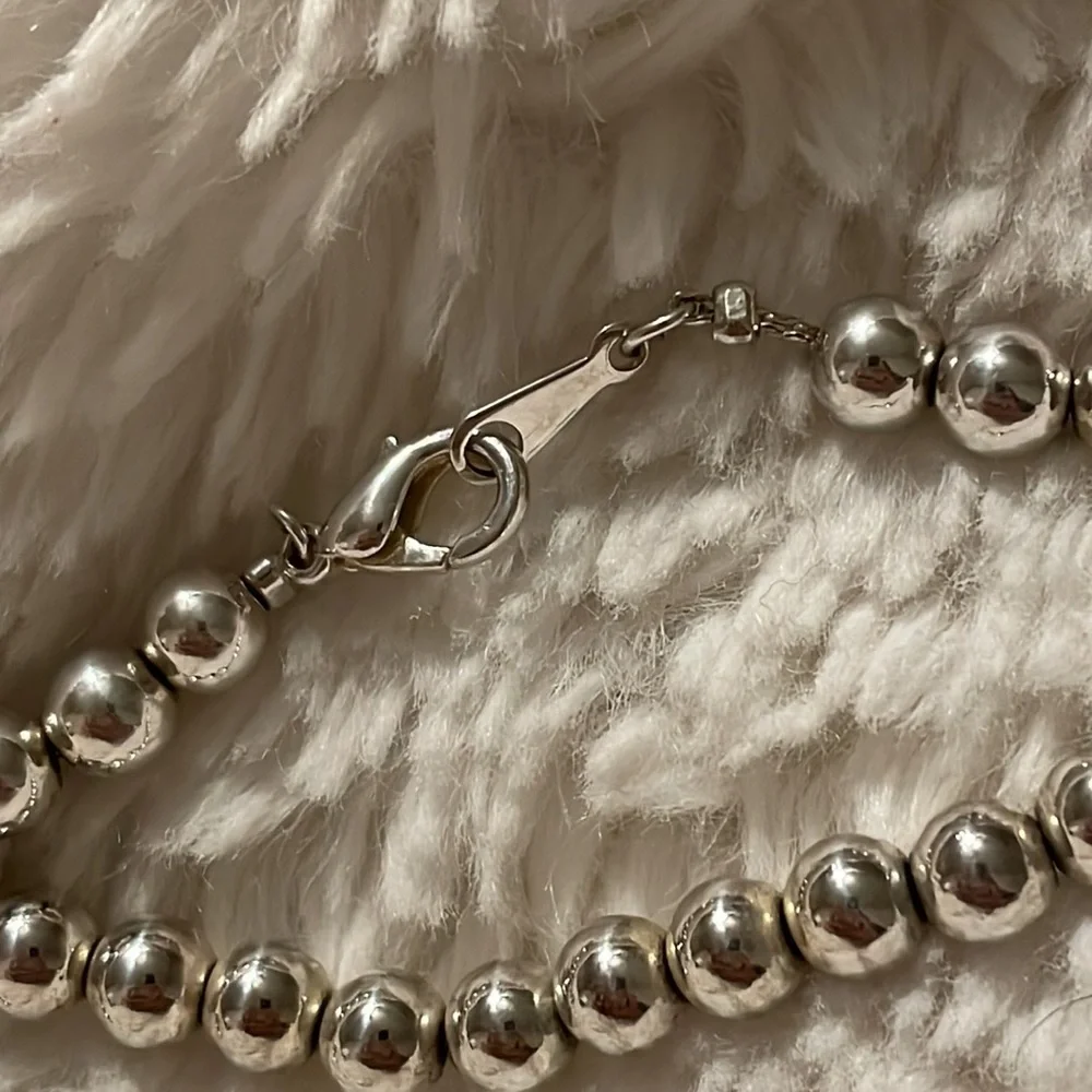 Silver Plated Bead‎ Necklace